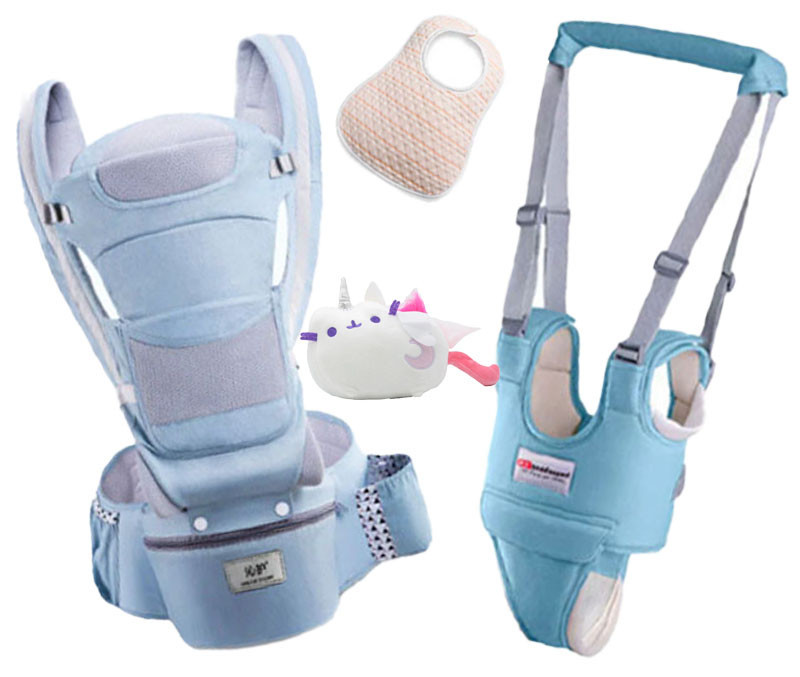 Хіпсит Baby Carrier ерго-рюкзак кенгуру-переноска 6 в 1 Пушин Кет Місячний єдиноріг Синій (n-1876)