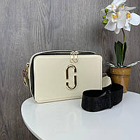 Красивая молочная мини сумочка клатч Marc Jacobs люкс качество, женская маленькая сумка Марк Джейкобс