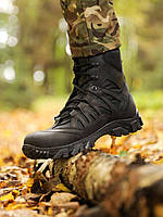 Тактические осенние зимние берцы Военные мужские ботинки высокие с натуральной кожи