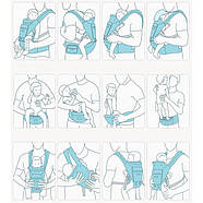 Хіпсит ерго-рюкзак-переноска та дитяча електрична полірувальна машинка для нігтів Baby Carrier 6 в 1, фото 4