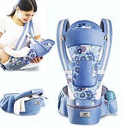 Хіпсит ерго-рюкзак-переноска та дитяча електрична полірувальна машинка для нігтів Baby Carrier 6 в 1 Синій, фото 2
