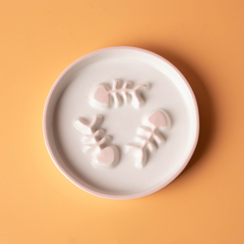 Керамическая миска-лабиринт "Рыбка" для медленного питания кошек 200мл ...