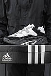 Кросівки чоловічі Adidas Niteball White Black чорно-білі демісезонні шкіра стильні адідас найтбол, фото 10