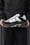 Кросівки чоловічі Adidas Niteball White Black чорно-білі демісезонні шкіра стильні адідас найтбол, фото 5