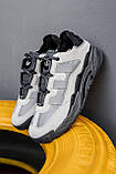 Кросівки чоловічі Adidas Niteball Grey Black сірий демісезонні шкіра стильні адидас найтбол, фото 5
