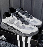 Кросівки чоловічі Adidas Niteball Grey Black сірий демісезонні шкіра стильні адидас найтбол, фото 10