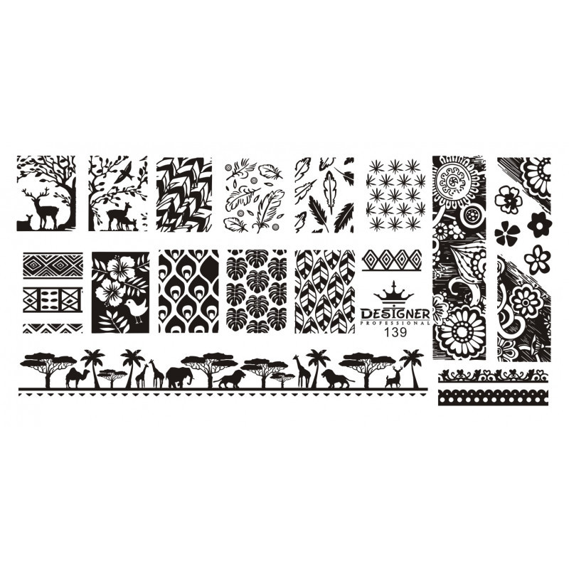 Пластина для стемпінгу Designer No139 (12*6 см)