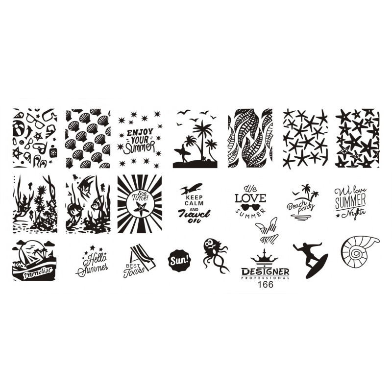 Пластина для стемпінгу Designer No166 (12*6 см), фото 1