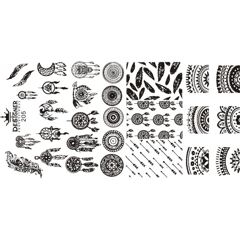 Пластина для стемпінгу Designer No205 (12*6 см)