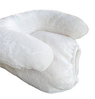 Плюшевый набор подушка и чехол, для кушетки, многоразовый, молочный
