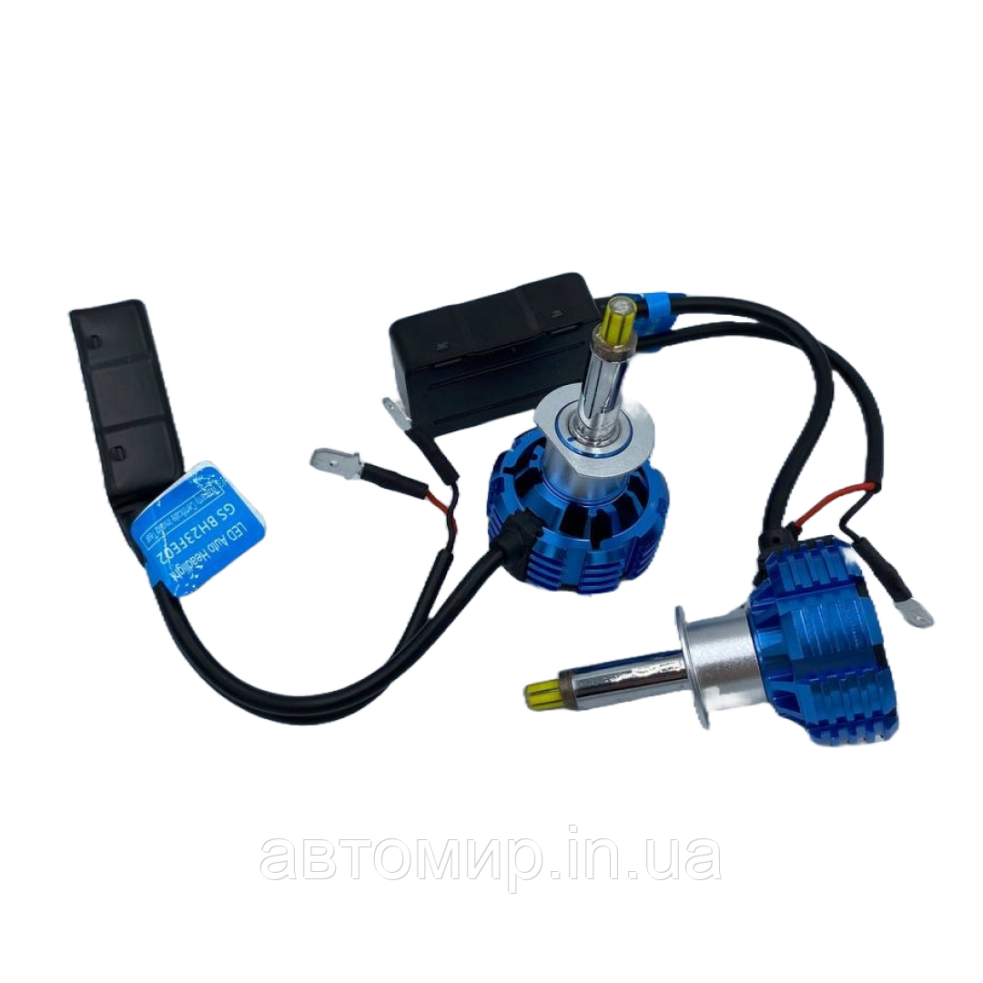 Комплект LED ламп HeadLight 360 LED H1 (P14,5s) 12V 50W 6000K світіння на 360 градусів з активним охолодженням