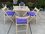 Дерев'яні складні меблі (4 стільці + стіл №2), фото 5