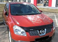 Дефлектор капота (мухобійка) з логотипом для Nissan Qashqai '2007-2009 (EGR)