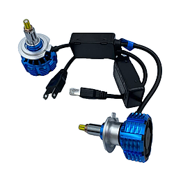 Комплект LED ламп HeadLight 360 LED H7 (P14,5s) 12V 50W 6000K світіння на 360 градусів з активним охолодженням