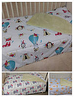 Одеяло и подушка в детскую кроватку, меховое зимнее
