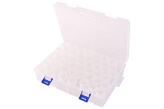 Органайзер для зберігання алмазної мозайки, 48 круглих баночки, 22.6*15.5*5.8 см