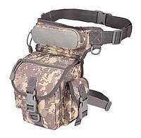 Тактическая сумка на бедро, на ногу, мужская, армейская Серый пиксель D3-0005-B5