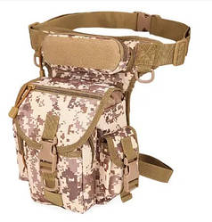 Тактична сумка Solve на бедро чоловіча армійська Піксель койот D3-0005-B6