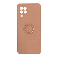 Чехол накладка бампер Samsung Galaxy A22 4G (A225) M32 Ring Case for Samsung A22 (A225) пудра