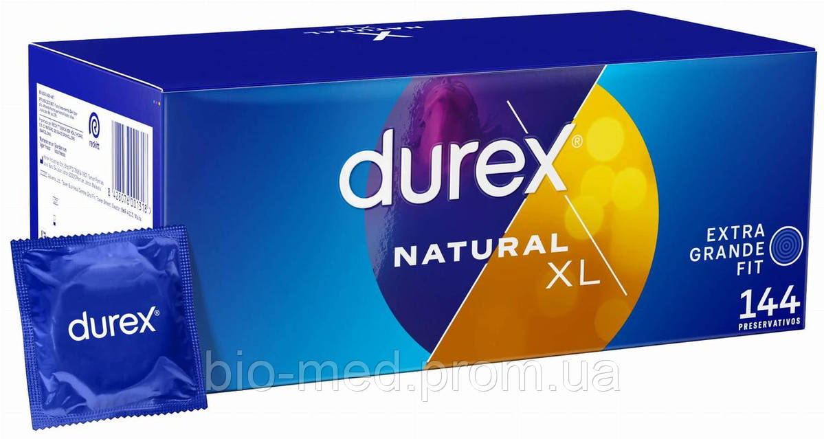 Durex Natural XL — презервативи більшого розміру, більший комфорт