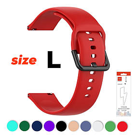 Ремінець L для Samsung 20 мм силіконовий Червоний