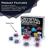 Набір дослідів із кристалами, зріст 7 кристалів 7 Crystal Growing Science Experimental Kit,, фото 8