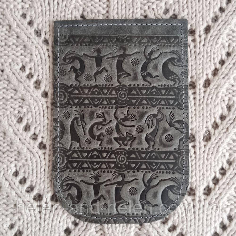 Клапан малий із тисненням "Кокопеллi". Цвет "Серый", фото 1