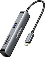 Концентратор USB C CableCreation CD0779 Type-C to HDMI(4K/30Hz)/USB-AX2/SD/MicroSD Adapter