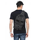 Тактична сумка чоловіча на одне плече 18 л чорна Solve KT6010102, фото 2