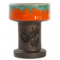 Чаша для кальяну Gusto Bowls Rook Glaze Orange/Green