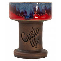 Чаша для кальяну Gusto Bowls Rook Glaze Red/Blue