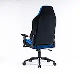 Комп'ютерне крісло з тканини Infini ERGO System G20 СИНЬО-ЖОВТЕ Геймерське крісло ТКАНЕВЕ (лежаче положення), фото 4