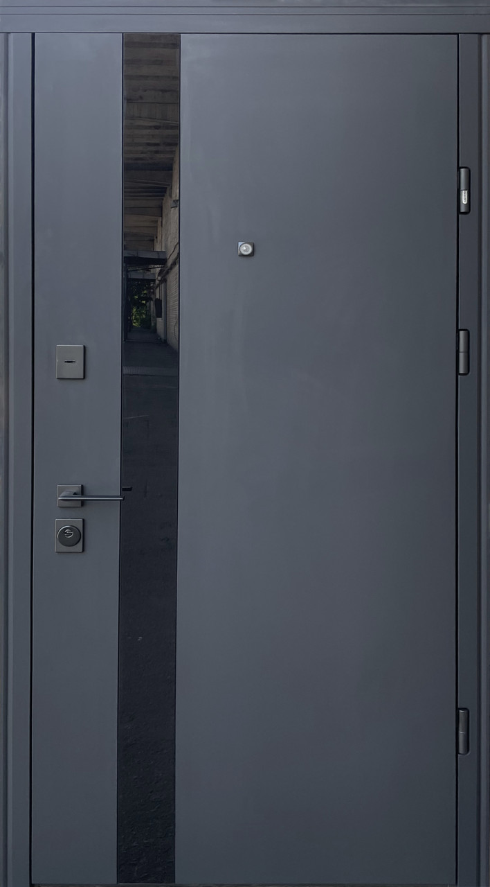 Двері вхідні в квартиру Страж / STRAJ Slim S Glass-A Двокольорні 850/950х2040х95 Ліве/Праве