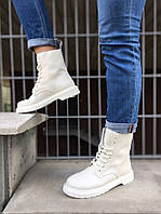Демисезонные ботинки Dr. Martens White - белые (демисезонные ботинки Доктор Мартинс - белые)