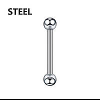 Штанга пирсинг 10х3х1.2 мм (медицинская сталь 316L, шарики-накрутки), унисекс