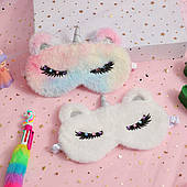 Маска для сну Єдиноріг різнобарвна зі стразами для дівчинки на подарунок