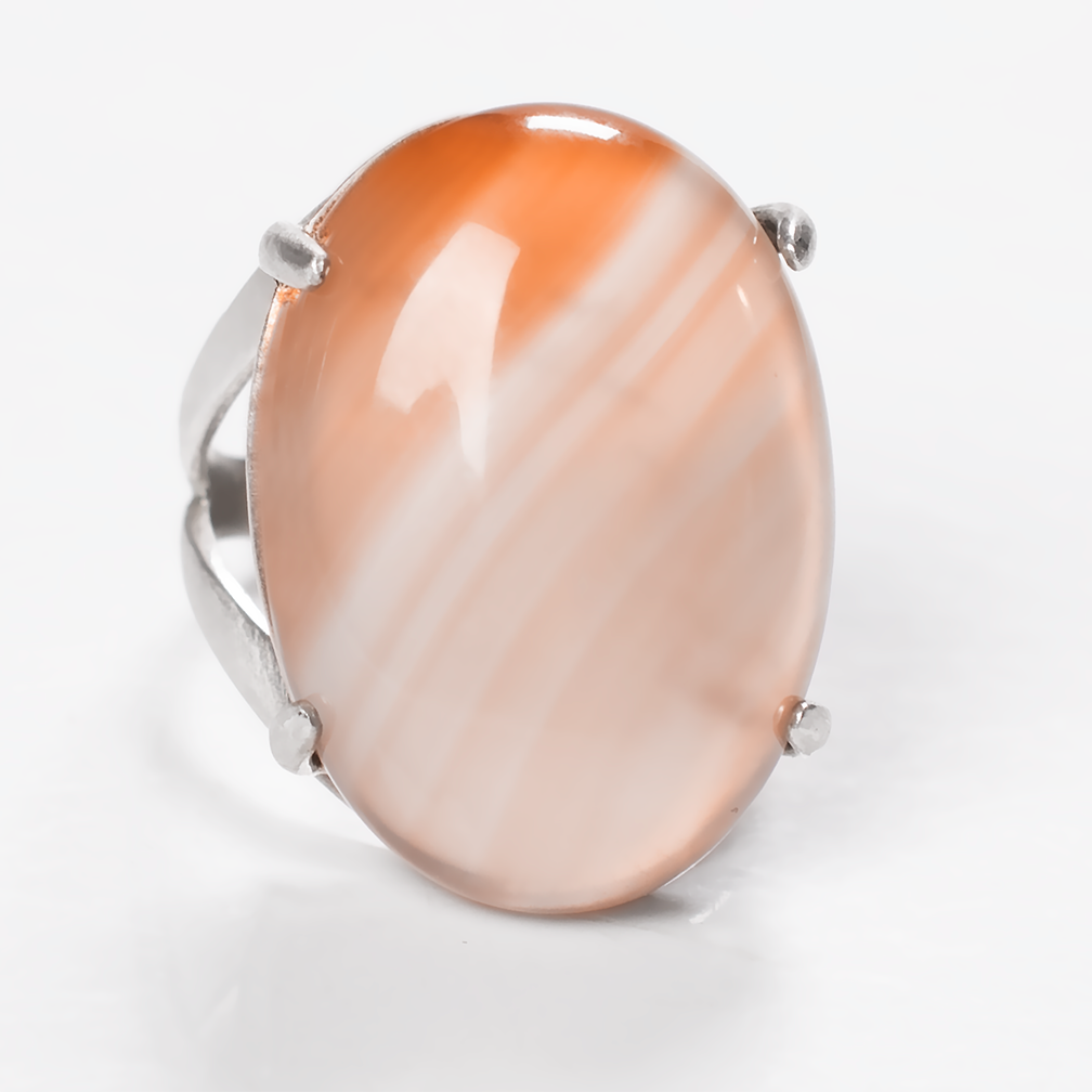 Сердолік 18*25 мм. срібна каблучка, 2126КС