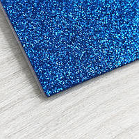 Фоамиран с глиттером клеевая основа 1,6 мм, 1 лист А4 - синий