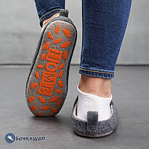 Хатні тапки унісексАртикул: 99 серый 🛒 Артикул: 99 серый Производитель: Украина 💙💛 Материал: войлок Цвет: серый Размерная се, фото 5