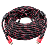 Кабель Merlion HDMI — HDMI 1.4 25 метрів нейлонова обплетення