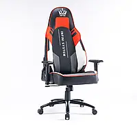 Комп'ютерне крісло Infini System G21 Чорно-біло-червоне Спортивне геймерське крісло +регулювання підлокітників