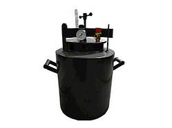 Автоклав газовий чорний Міні-10, на гвинту (заг.H=40см, роб.H=25см D=30см) ТМ ХАРКІВ