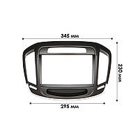 Перехідна рамка Lesko 9" Opel Insignia 2008-2013 Buick Regal 2008-2013 (6388) Black 2 шт., фото 4