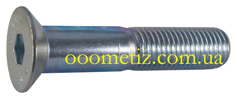 Гвинт М16х100 10.9 сталевий оцинкований DIN 7991 з потайною головкою і внутрішнім шестигранником, фото 1