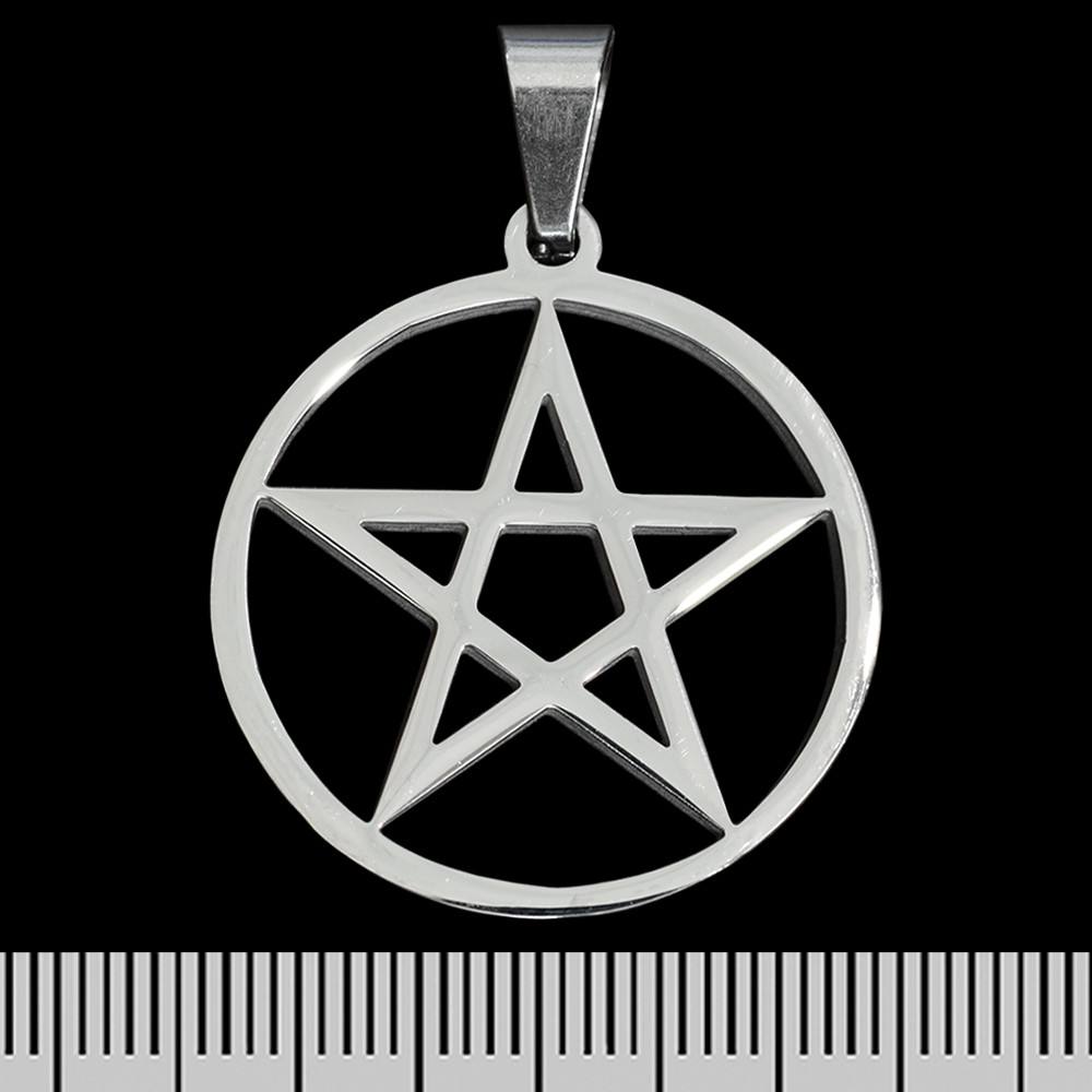Кулон (ptsb-177) Пентаграма у кільці, фото 1