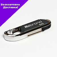 USB Флешка на 64 Гб  | Флеш-накопитель Mibrand  64GB USB2.0 Aligator 6 Grey