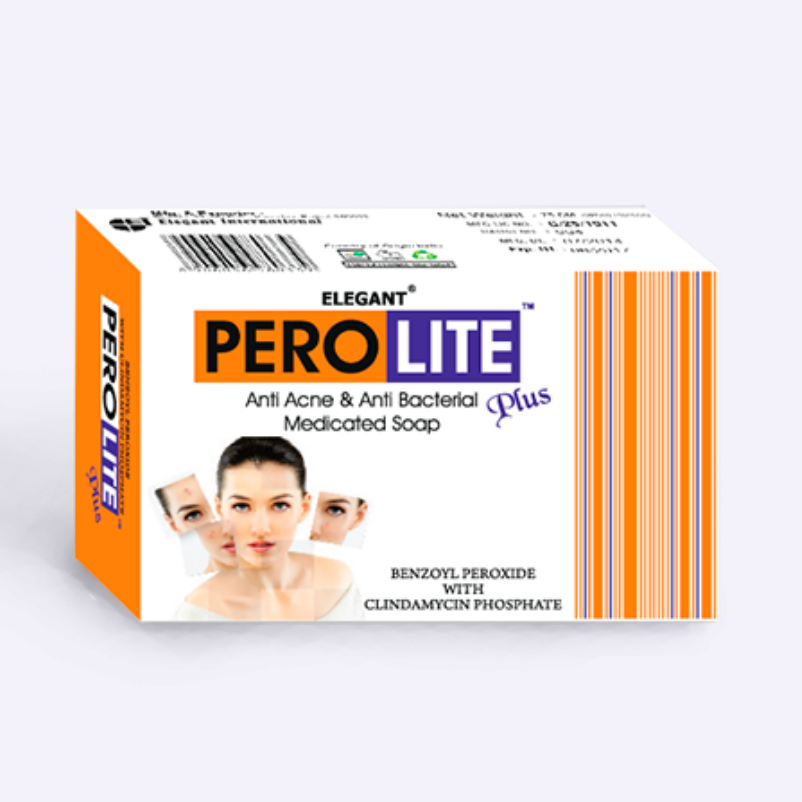 Мило від акне перолайт плюс з кліндаміцином Perolite Anti Acne & Anti Bacterial Medicated Soap Plus 75 г