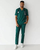Медицинский мужской костюм Марсель зеленый (размер 46-56)