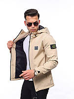 Чоловіча куртка вітровка Stone Island D11408 молочна