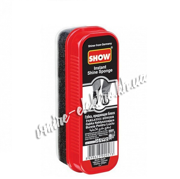 Губка-блиск для взуття Show чорна, фото 1